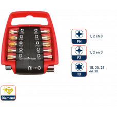 BITCLIP DIAMOND 11-DELIG INCL. BITHOUDER EN BITS PH PZ TX