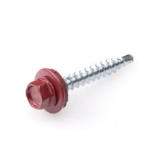 PROFIELPLAATSCHROEF VERZINKT ROOD RAL3009 4.9 X 35 MM (50)