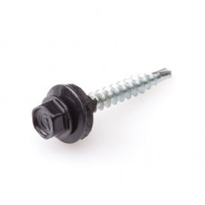 PROFIELPLAATSCHROEF VERZINKT ZWART RAL9005 4.9 X 35 MM (50)