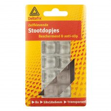 STOOTDOPJES TRANSPARANT 18 X 18 X 6 MM (8 ST)