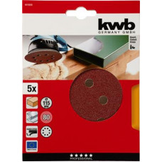 KWB SCHUURSCHIJF HOUT & METAAL KLIT 115 MM K80 (5 ST)