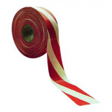 AFZETBAND ROOD/WIT 80 MM ROL 500 METER